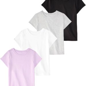Baby & Toddler Girl T-Shirt - Short Sleeve Tees - Kid's Casual Crew Neck - Size  Pack Set