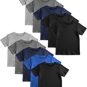 Boys' Color T Shirts | Short Sleeve Basic Tops | Unisex | Muti Packs