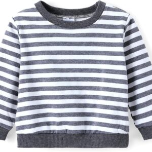 Baby Boy Sweatshirt Crewneck Long Sleeve Sweatshirt Infant Boy Pullover Top Clothes 3-24 Months