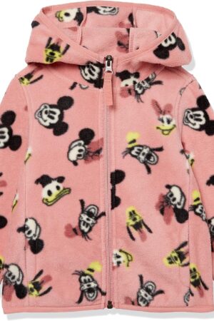Disney | Marvel | Star Wars | Princess Girls and Toddlers' Polar Fleece Full-Zip Hooded Jacket
